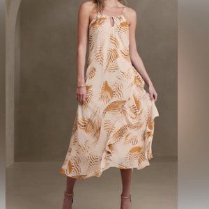 Banana Republic Gold Printed Dress